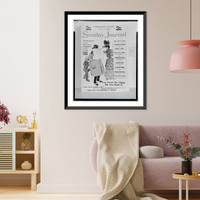 Historic Framed Print, New York Sunday Journal. The great diamond robbery..Brill.,  17-7/8" x 21-7/8"