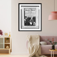 Historic Framed Print, The Boston Sunday Herald. April 19th, 1896. Features all the news. for the Wheel of Life - 2,  17-7/8" x 21-7/8"