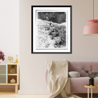Historic Framed Print, The Marines land. Marines hit three feet of water as they leave their LST to take the beach at Cape Gloucester.Defense Dept. photo (Marine Corps).,  17-7/8" x 21-7/8"