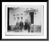 Historic Framed Print, Hoover and Jardine visit model home.Underwood & Underwood, Washington.,  17-7/8" x 21-7/8"