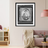 Historic Framed Print, [Joseph Jenkins Roberts, half-length portrait, full face] - 3,  17-7/8" x 21-7/8"