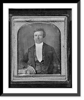 Historic Framed Print, [Nathaniel Green, half-length portrait, facing front, seated with arm on table with tablecloth],  17-7/8" x 21-7/8"