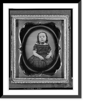 Historic Framed Print, [Anne Dudley Roberts, three-quarter length portrait, facing front, as a girl],  17-7/8" x 21-7/8"