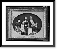 Historic Framed Print, [Benjamin family group portrait, posed around a column] - 2,  17-7/8" x 21-7/8"