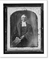 Historic Framed Print, [Occupational portrait of an unidentified clergyman, three-quarter length, facing front, holding Bible],  17-7/8" x 21-7/8"