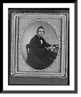 Historic Framed Print, [Occupational portrait of a watchmaker, three-quarter length, seated at table with watches],  17-7/8" x 21-7/8"
