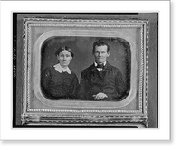 Historic Framed Print, [Unidentified man and woman, head-and-shoulders portrait, facing front],  17-7/8" x 21-7/8"