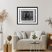 Historic Framed Print, [Henry, George and Stephen Childs, half-length portrait, facing front],  17-7/8" x 21-7/8"