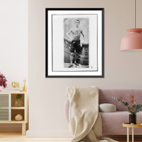 Historic Framed Print, [Ehrich Weiss, full-length portrait, standing, facing front, wearing track team medals, in New York],  17-7/8" x 21-7/8"