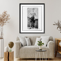 Historic Framed Print, [Ehrich Weiss, full-length portrait, standing, facing front, wearing track team medals, in New York],  17-7/8" x 21-7/8"