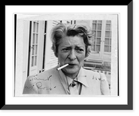 Historic Framed Print, [Janet Flanner, head-and-shoulders portrait, with cigarette],  17-7/8" x 21-7/8"