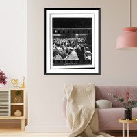 Historic Framed Print, [Courtroom scene at the trial of Henri Philippe P&eacute;tain],  17-7/8" x 21-7/8"