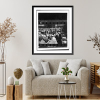 Historic Framed Print, [Courtroom scene at the trial of Henri Philippe P&eacute;tain],  17-7/8" x 21-7/8"