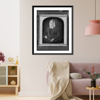 Historic Framed Print, [Mary Manuel Lisa, half-length portrait, facing slightly left, seated, holding glasses],  17-7/8" x 21-7/8"