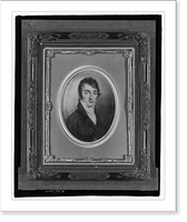 Historic Framed Print, [Painting of John McAllister, Jr., by Anna C. Peale, head-and-shoulders portrait, facing right],  17-7/8" x 21-7/8"