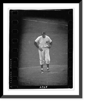 Historic Framed Print, [New York Yankees baseball player in the 1956 World Series game standing, full-length, facing slightly left].Newman.,  17-7/8" x 21-7/8"