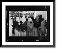 Historic Framed Print, [Group of young women gathered for a religious procession in Ibiza] - 2,  17-7/8" x 21-7/8"