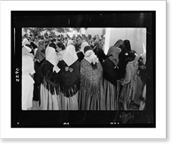 Historic Framed Print, [Group of young women gathered for a religious procession in Ibiza] - 2,  17-7/8" x 21-7/8"