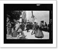 Historic Framed Print, [Men and women dancing in village street during a religious ceremony in Ibiza],  17-7/8" x 21-7/8"
