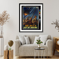 Historic Framed Print, Your job is to keep 'em shooting!.H.M. Stoops.,  17-7/8" x 21-7/8"