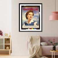 Historic Framed Print, Red Cross volunteer nurse's aide. Enroll today as a Red Cross volunteer nurse's aide. Your help can ...,  17-7/8" x 21-7/8"