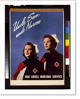 Historic Framed Print, Uncle Sam needs nurses. Red Cross Nursing Service,  17-7/8" x 21-7/8"