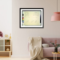 Historic Framed Print, Plan of seating area, Case Study House 8 ; plan of seating area, Case Study House 9 - 2,  17-7/8" x 21-7/8"