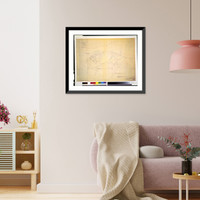 Historic Framed Print, Plot plan, Case Study House No. 8 & 9.Charles Eames & Eero Saarinen, Associate Architects, Bloomfield Hills, Michigan. - 2,  17-7/8" x 21-7/8"