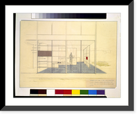 Historic Framed Print, Kitchen-dining area of Case Study House No. 8. 2 3/16 unglazed ceramic tile extends from dining area into kitchen and to utility area beyond" - 2,  17-7/8" x 21-7/8"