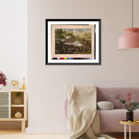 Historic Framed Print, Battle of Chickamauga. Sept. 19' & 20' 1863. Federal. (Gen. Rosecrans com.) Confederate. (Gen. Bragg com.) - 2,  17-7/8" x 21-7/8"