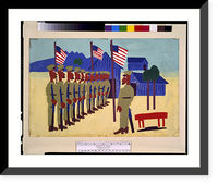 Historic Framed Print, Training for war.W.H. Johnson.,  17-7/8" x 21-7/8"