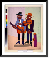 Historic Framed Print, Street musicians - 2,  17-7/8" x 21-7/8"