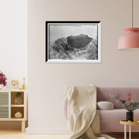 Historic Framed Print, Effect of shell from 42 cm gun on Fort Boussois, Maubeuge,  17-7/8" x 21-7/8"