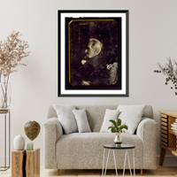 Historic Framed Print, [Andrew Jackson, head-and-shoulders portrait, nearly in profile to left, leaning against pillow of which ticking appears in lower left corner] - 4,  17-7/8" x 21-7/8"