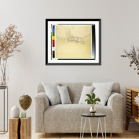 Historic Framed Print, [House for Mrs. Charles P. Lowes, Eagle Rock, Los Angeles, California. Exterior front, third scheme] - 2,  17-7/8" x 21-7/8"