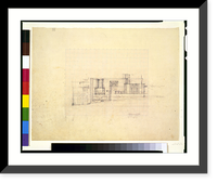 Historic Framed Print, [House for Mrs. Charles P. Lowes, Eagle Rock, Los Angeles, California. First scheme, exterior] - 2,  17-7/8" x 21-7/8"