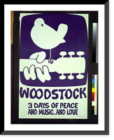Historic Framed Print, Woodstock 3 days of peace and music. and love. - 2,  17-7/8" x 21-7/8"