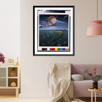 Historic Framed Print, [Prof. William Beebe and Professor Piccard].Covarrubias.,  17-7/8" x 21-7/8"