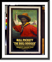 Historic Framed Print, The Bull-dogger".Ritchey Lith. Corp." - 2,  17-7/8" x 21-7/8"