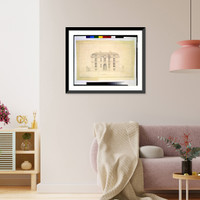 Historic Framed Print, [House (Laughlin House") for Irwin Laughlin,  1630 Crescent Place,  N.W.,  Washington,  D.C. Exterior. Front elevation]",  17-7/8" x 21-7/8"