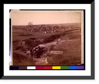 Historic Framed Print, Villa of Brule the great hostile Indian camp on River Brule near Pine Ridge, S.D.photo. and copyright by Grabill, Deadwood, S.D.,  17-7/8" x 21-7/8"