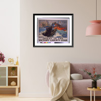Historic Framed Print, Invest in the victory liberty loan they kept the sea lanes open.L.A. Shafer. - 2,  17-7/8" x 21-7/8"