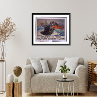 Historic Framed Print, Invest in the victory liberty loan they kept the sea lanes open.L.A. Shafer. - 2,  17-7/8" x 21-7/8"