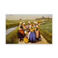 Historic Framed Print, [Dutch children, Holland],  17-7/8" x 21-7/8"