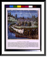 Historic Framed Print, La Croisade de Pierre L'Ermite,  17-7/8" x 21-7/8"