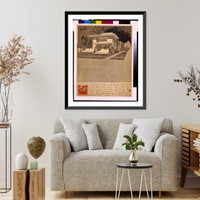 Historic Framed Print, [System of prefabricated houses (American System-Built Houses") for the Richards Company Proprietors,  Milwaukee. American Model D1,  front and side]",  17-7/8" x 21-7/8"