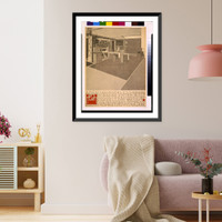 Historic Framed Print, [System of prefabricated houses (American System-Built Houses") for the Richards Company Proprietors,  Milwaukee. American Model C3,  interior]",  17-7/8" x 21-7/8"