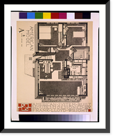 Historic Framed Print, [System of prefabricated houses (American System-Built Houses") for the Richards Company Proprietors,  Milwaukee. American Model A4,  ground floor]",  17-7/8" x 21-7/8"