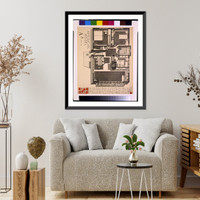 Historic Framed Print, [System of prefabricated houses (American System-Built Houses") for the Richards Company Proprietors,  Milwaukee. American Model A4,  ground floor]",  17-7/8" x 21-7/8"