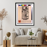 Historic Framed Print, [System of prefabricated houses (American System-Built Houses") for the Richards Company Proprietors,  Milwaukee. American Model J400,  ground floor]" - 2,  17-7/8" x 21-7/8"